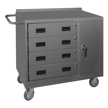 Single Shelf Industrial Duty Mobile Bench Cabinet